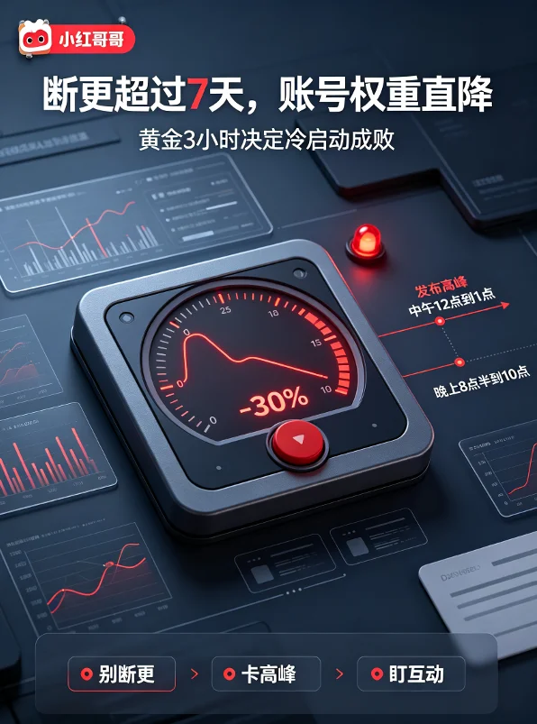 小红书断更一周流量归零,CES公式里藏着的3小时铁律